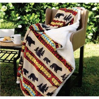 Bear Adventure Sherpa Blanket