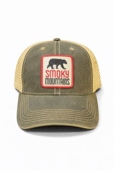 Black Old Favorite Trucker Hat Bear Box - Smoky Mountains