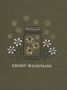 Women's Life is Good Smoky Mountains Name Drop - Moss Green