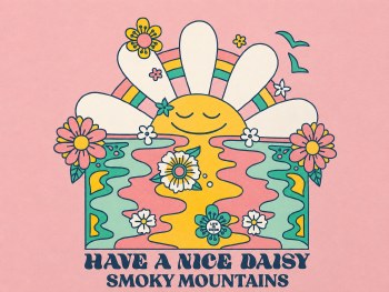 Women's Life is Good Smoky Mountains Name Drop - Seashell Pink