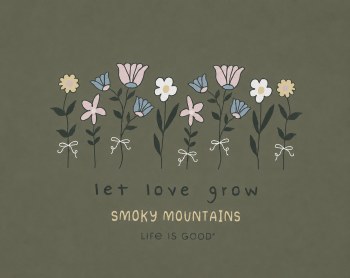 Women's Life is Good Smoky Mountains Name Drop - Moss Green