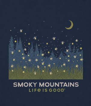 Women's Life is Good Smoky Mountains Name Drop - Darkest Blue