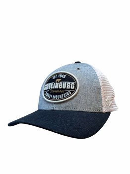 Trucker Badge Bear- Black/Gray