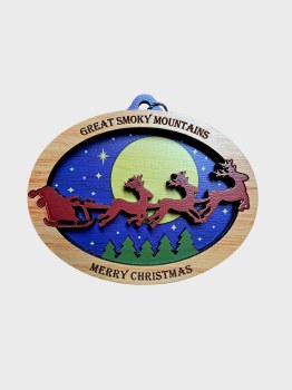 Tim Weberding Ornament- Santa and Reindeer