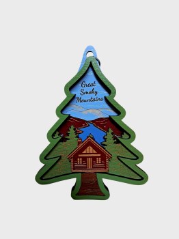 Tim Weberding Ornament- Pine Tree Cabin