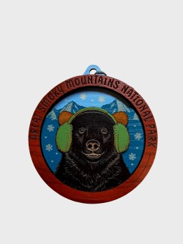 Tim Weberding Ornament- Black Bear Earmuffs