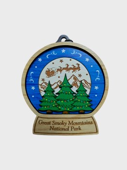 Tim Weberding Ornament- Snow Globe Christmas Trees