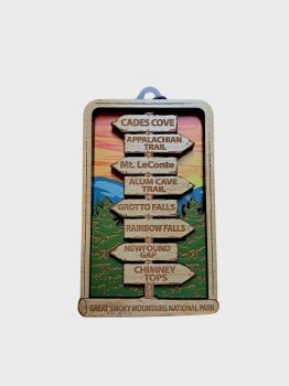 Tim Weberding Ornament- GSMNP Eight Sign Post