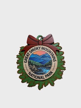 Tim Weberding Ornament- Great Smoky Mountains National Park Wreath