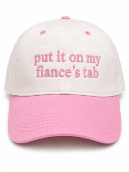 Put it on My Fiance's Tab - Tan and Pink