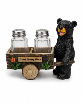 Salt & Pepper Shaker - GSM Bear with Wagon