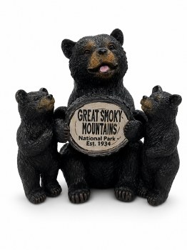 Bear and Cubs Holding Sign