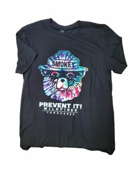 Additional picture of Smokey Bear Tye Dye- Black- S
