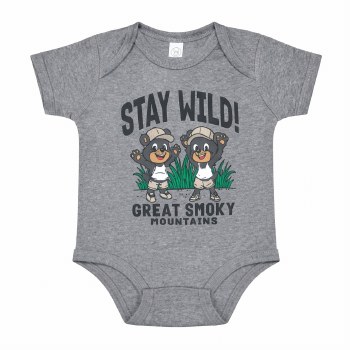 Additional picture of Onsie - Playful Black Bears - Graphite - 6M