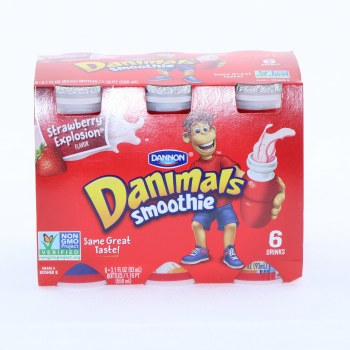 Dannon Danimals Smoothie Strawberry & Strawberry & Banana 3.1 oz