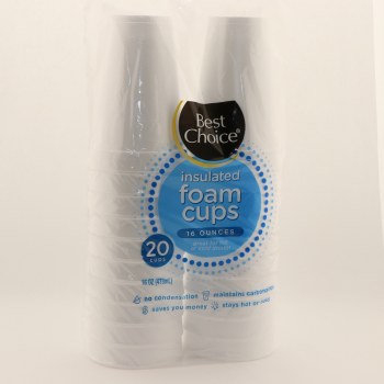 Best Choice Foam Cups 20ct