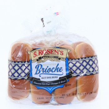 S Rosens Brioche Hotdog Buns