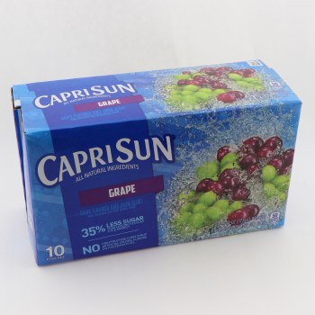 Capri-Sun 25% less sugar grape Juice pouches-10 pk (087684001035)
