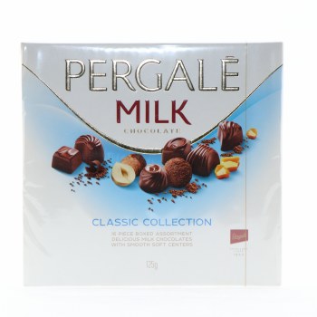Конфеты pergale Коллекция молочного шоколада 125г кор (4770179119488)
