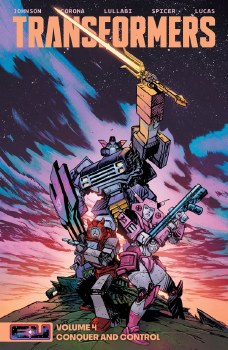 Transformers TPB Volume 04 Conquer And Control Direct Market Exclusive Daniel Warren Johnson & Mike Spicer Sword Cover