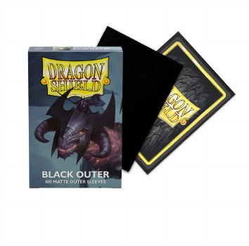 Dragon Shield Standard Size Outer Sleeves Matte Black (100)