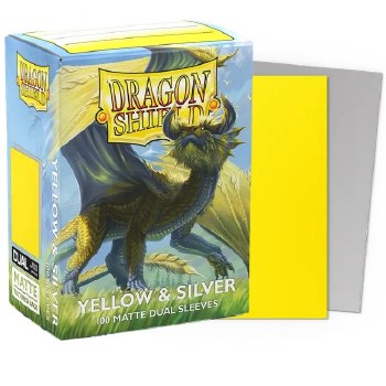Dragon Shield Matte Dual Yellow & Silver (100)
