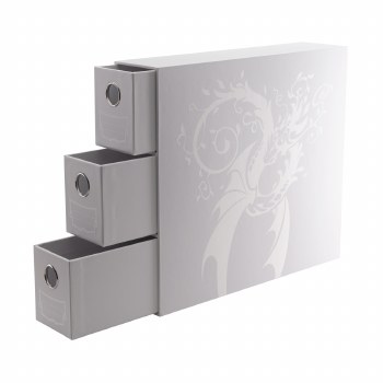 Dragon Shield Fortress 3-Card Drawers Vertical White