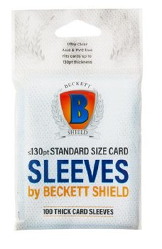 Beckett Shield Card Sleeves 130 pt Size Cards 63x88mm  (100)