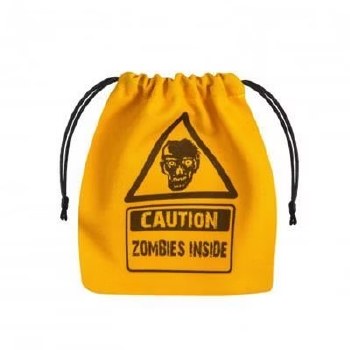 QWorkshop Dice Pouch Zombie Yellow & Black Dice Bag small