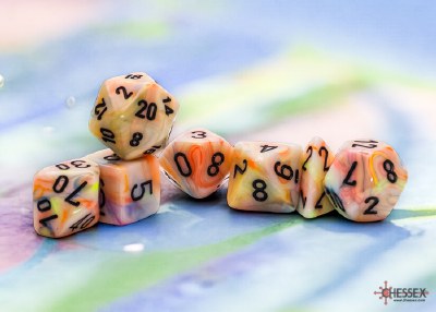 Chessex Festive Mega-Polyhedral 7-Die Set Circus / Black