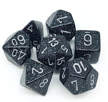 Chessex Speckled Polyhedral 7-Die Set Ninja