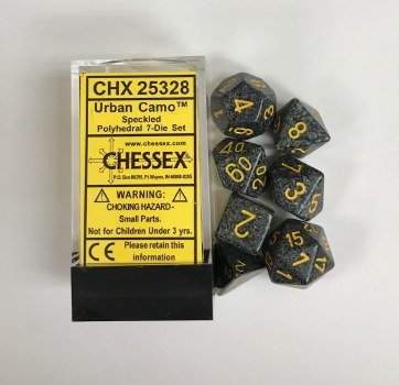 Chessex Speckled Polyhedral 7-Die Set Urban Camo