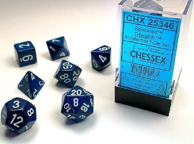 Chessex Speckled Polyhedral 7-Die Set Stealth