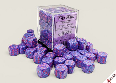 Chessex Speckled Purple Passion 12mm d6 Dice Block (36)