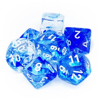 Chessex Nebula Polyhedral 7-Die Set Dark Blue/white