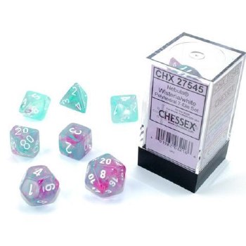 Chessex Nebula Luminary 7-Die Set Wisteria/White