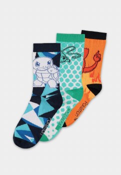 Pokémon Kanto Starters Crew Socks 3 Pack 43-46