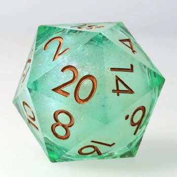 CritStones Liquid Core Dice D20 Ocean Orb 5cm