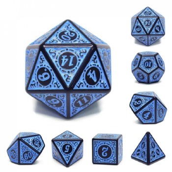 Foam Brain Games Magic Flames PRG 7 Dice Set Blue