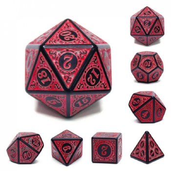 Foam Brain Games Magic Flames PRG 7 Dice Set Red