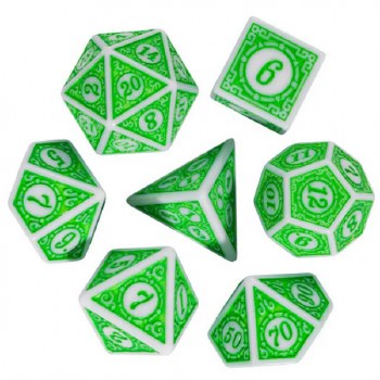 Foam Brain Games Motif PRG 7 Dice Set Leafy