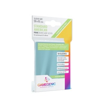 Gamegenic Prime Standard American Sleeves 59 x 91 mm Clear