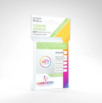 Gamegenic Standard American Sleeves Clear Matte (50)
