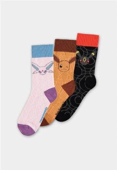 Pokémon Eevee Evolution (EEU) Socks 3 Pack 35-38
