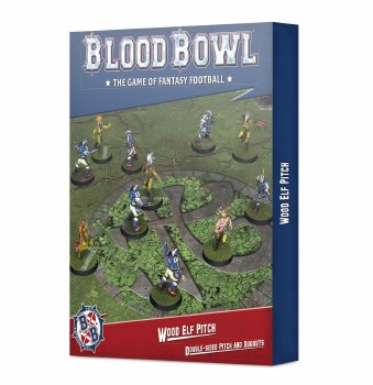 Blood Bowl Wood Elf Double-Sided Pitch and Dugouts