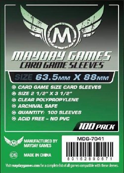 Mayday Games Standard Ultra Fit Sleeves 63.5 x 88mm (100)