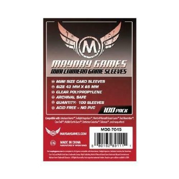 Mayday Games Mini Size Card sleeves 43 x 65mm (100)
