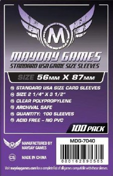 Mayday Games Standard USA Card Sleeves 56 x 87mm (100)