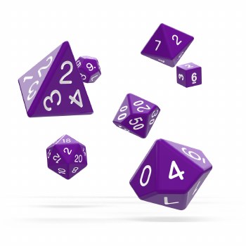 Oakie Doakie Dice RPG Set Solid Purple (7)