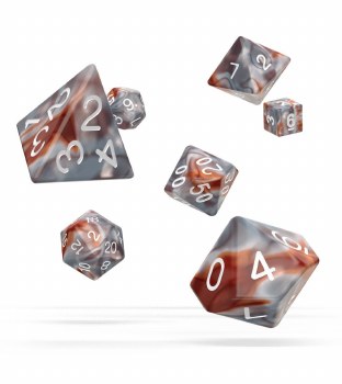 Oakie Doakie Dice RPG Set Gemidice Silver-Rust (7)